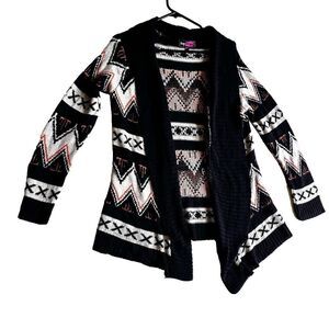 Say what cardigan womens multicolor long sleeve bohemian black cozy size S